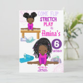 ストレッチ&遊誕生日招待状 招待状 (スタンド正面)