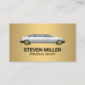 ストレッチLimo | 金ゴールド金属 名刺 (正面)