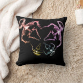 ストレッチX線スケルトンファミリ3 クッション (ブランケット)