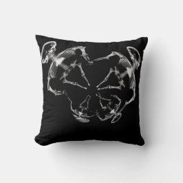 ストレッチX線スケルトンファミリB&W クッション