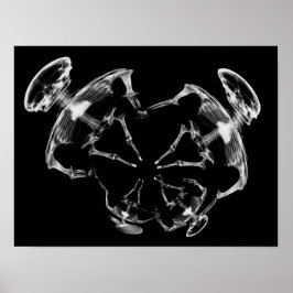 ストレッチX線スケルトンファミリB&W ポスター