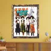 ストレッ包まれたドヴィンテージ女性のカーボーイロデオクイーン キャンバスプリント (インサイチュ (リビング))