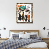 ストレッ包まれたドヴィンテージ女性のカーボーイロデオクイーン キャンバスプリント (インサイチュ (寝室))