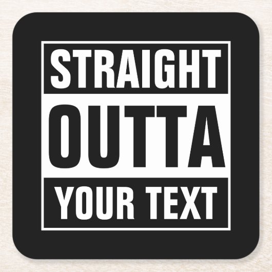 ストレパーソナライズされたートアウトタ方形紙コースタ スクエアペーパーコースター (正面)