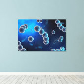 ストレプトコッカス2の顕微鏡的見解 キャンバスプリント (インサイチュ (ウッドフロア))