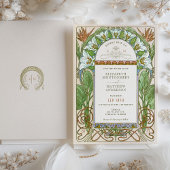 ストレリカラフルツィア結婚ズアールヌーボーミュシャ 招待状