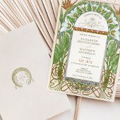 ストレリカラフルツィア結婚ズアールヌーボーミュシャ 招待状