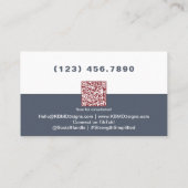 ストレングス シンプル QR グレー レッド パーソナルトレーナー 名刺 (裏面)