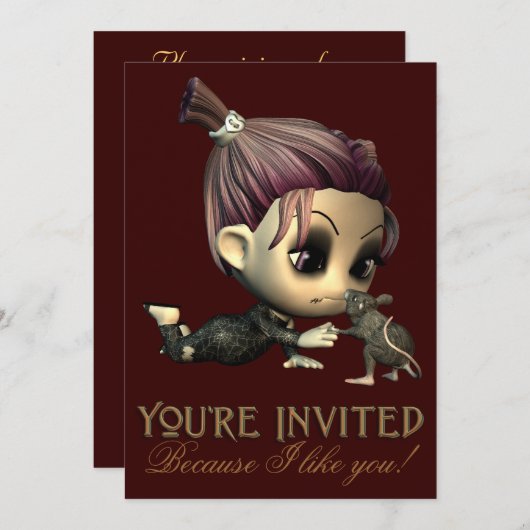 ストレンジフレンズハローウィンパーティ招待状 招待状 (正面/裏面)