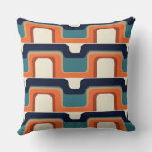 ストレンジブルーオレンジウェーブ装飾用クッション クッション (裏面)