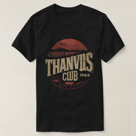 ストレンジ・シングス倶楽部 - レトロホーキンズ1985Tシャツ Tシャツ (デザイン正面)