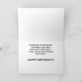 ストレンジ&ヴィンテージおもしろい誕生日写真カード カード (内部)