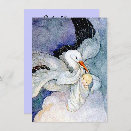 ストレージとベビーのカスタマイズ 招待状 (正面/裏面)