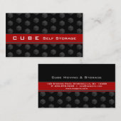 ストレージ名刺立方体ボックス黒赤3D 名刺 (正面/裏面)