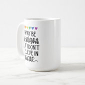 ストレートが嫌い信じではプライド コーヒーマグカップ (正面左)