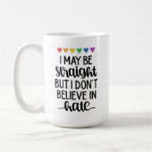 ストレートが嫌い信じではプライド コーヒーマグカップ (左)