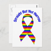 ストレートが狭くないゲイプライドティー、ギフト ポストカード (正面/裏面)