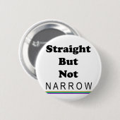 ストレートだが狭くない 缶バッジ (正面&裏面)