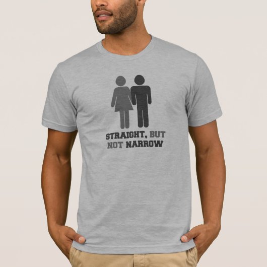 ストレートだけど狭くない Tシャツ (正面)