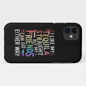 ストレートでもLGBTでも仲良くしようぜ！ テキーラ Funny LGBT Case-Mate iPhoneケース (裏面(横))