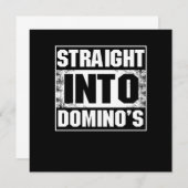 ストレートにドミノータイルズパズルのゲームギフト 招待状 (正面/裏面)