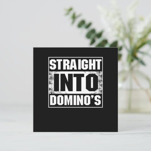 ストレートにドミノータイルズパズルのゲームギフト 招待状 (スタンド正面)