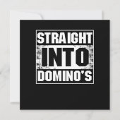 ストレートにドミノータイルズパズルのゲームギフト 招待状 (正面)