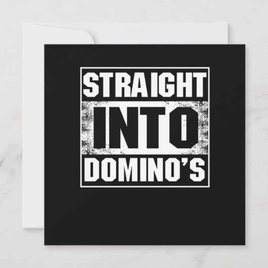 ストレートにドミノータイルズパズルのゲームギフト 招待状 (正面)