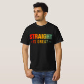 ストレートは最高 Tシャツ (正面フル)