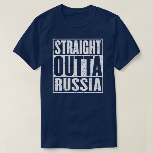 ストレートアウタロシアヴィンテージ動揺して  Tシャツ (デザイン正面)