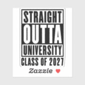 ストレートアウタ大学 2027年卒業 シール (シート)