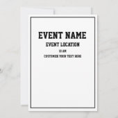 ストレートアウトカスタマイズ招待状カード 案内状 (裏面)