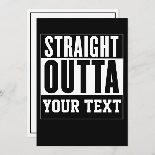 ストレートアウトカスタマイズ招待状カード 案内状 (正面/裏面)