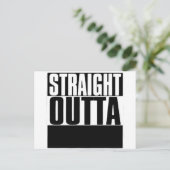 ストレートアウトカスタムテキストT ポストカード (スタンド正面)