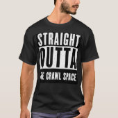 ストレートアウトザクロール宇宙HVAC技術者ele Tシャツ (正面)