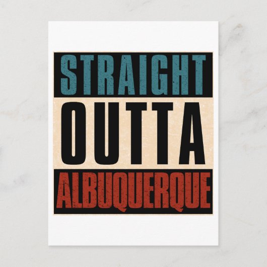 ストレートアウトタアルバカーキニューメキシコNM ポストカード (正面)