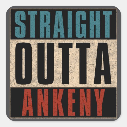 ストレートアウトタアンケニーアイオワIA スクエアシール (正面)