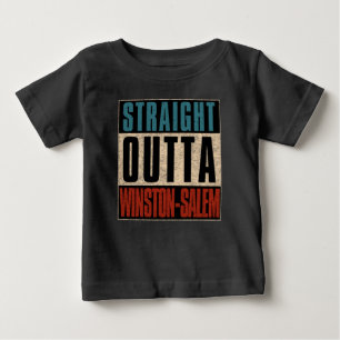 ストレートアウトタウィンストンサレムノースカロライナNC ベビーTシャツ