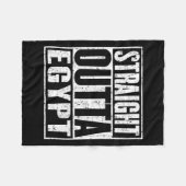 ストレートアウトタエジプト動揺してヴィンテージ フリースブランケット (正面(横))