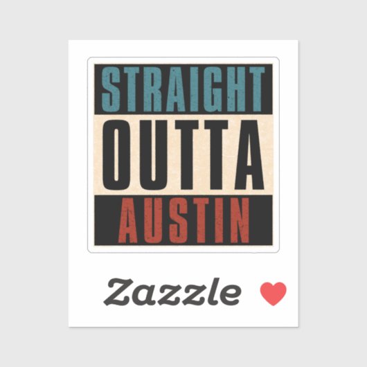 ストレートアウトタオースティンテキサス州TX USA シール (シート)
