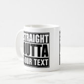 ストレートアウトタカスタムパーソナライズされたー コーヒーマグカップ (正面左)