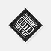 ストレートアウトタカスタム文字パーソナライズノベルティ スタンダードカクテルナプキン (角)