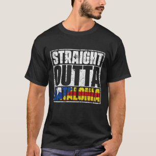 ストレートアウトタカタロニア国旗 Tシャツ