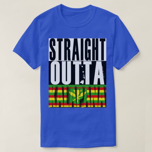 ストレートアウトタカラパナハワイカナカマオリ国旗b tシャツ (デザイン正面)
