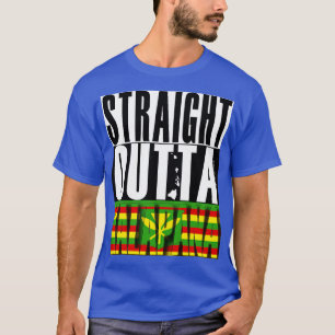 ストレートアウトタカラパナハワイカナカマオリ国旗b tシャツ