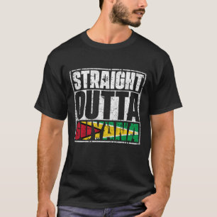 ストレートアウトタガイアナ国旗 Tシャツ