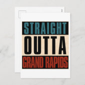 ストレートアウトタグランドラピッズミシガンMI シーズンポストカード (正面/裏面)