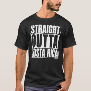 ストレートアウトタコスタリカのスローガン声明おもしろいOu Tシャツ