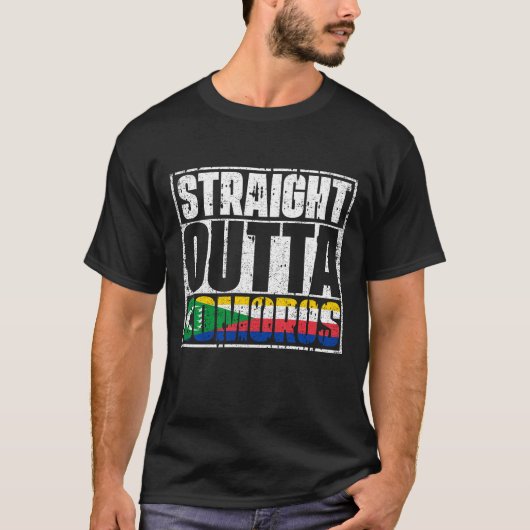 ストレートアウトタコモロ国旗 Tシャツ (正面)