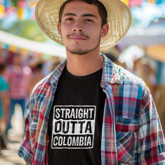 ストレートアウトタコロンビア白黒 Tシャツ